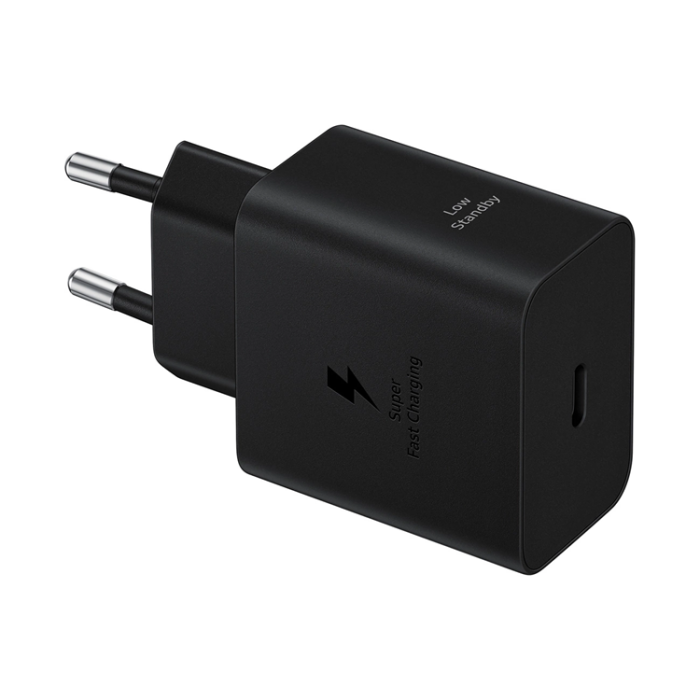 Samsung - Samsung Väggladdare 45W 4.05A 1x USB-C + USB-C Kabel - Svart