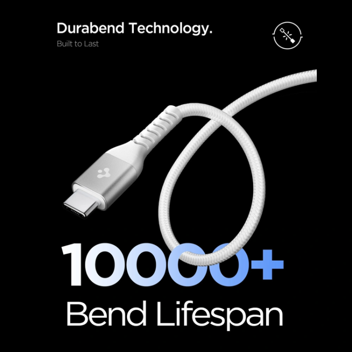 Spigen - Spigen EB10010CCA Essential USB-C till USB-C Kabel 100W 1m - Vit