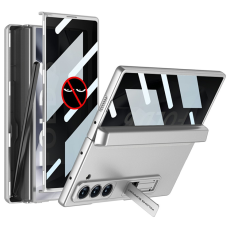 GKK - GKK Galaxy Z Fold 6 Mobilskal med Privacy Skärmskydd - Silver