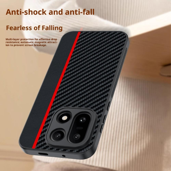 A-One Brand - OnePlus 15 5G Mobilskal Carbon Fiber Texture Läder