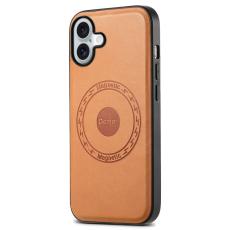 DENIOR - DENIOR A10 iPhone 16 Plus Fodral Konstl&auml;der Hybrid Khaki