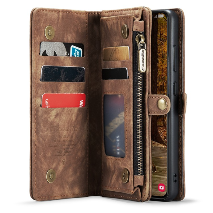 Caseme - Caseme Galaxy S23 Plus Plånboksfodral Detachable - Brun