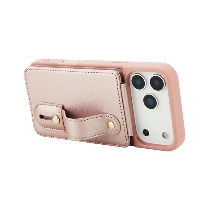 A-One Brand - iPhone 17 Pro Max Mobilskal korthållare Med Axelrem - Roséguld
