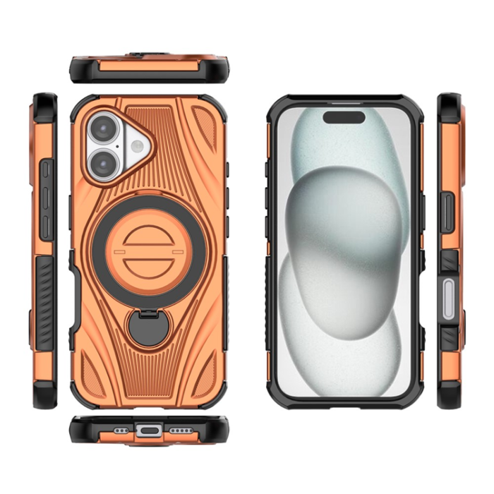 A-One Brand - iPhone 17 Mobilskal MagSafe Magnetic Kickstand - Orange