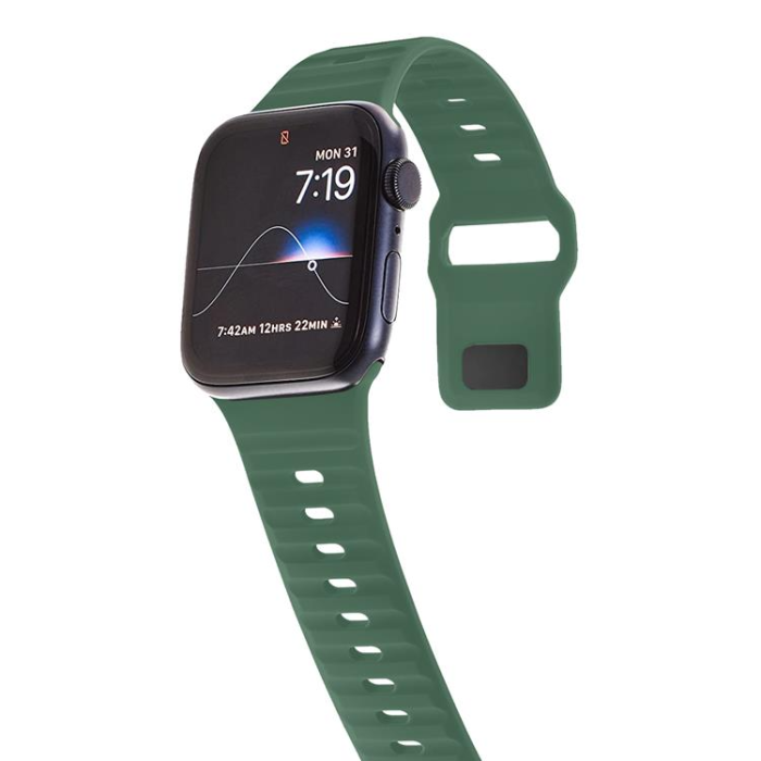OEM - Apple Watch (45mm) Series 9 Silikon Armband Sport - Grön