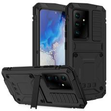 R-JUST - R-JUST Mobilskal till Galaxy S21 Ultra 5G TPU+Metal Svart
