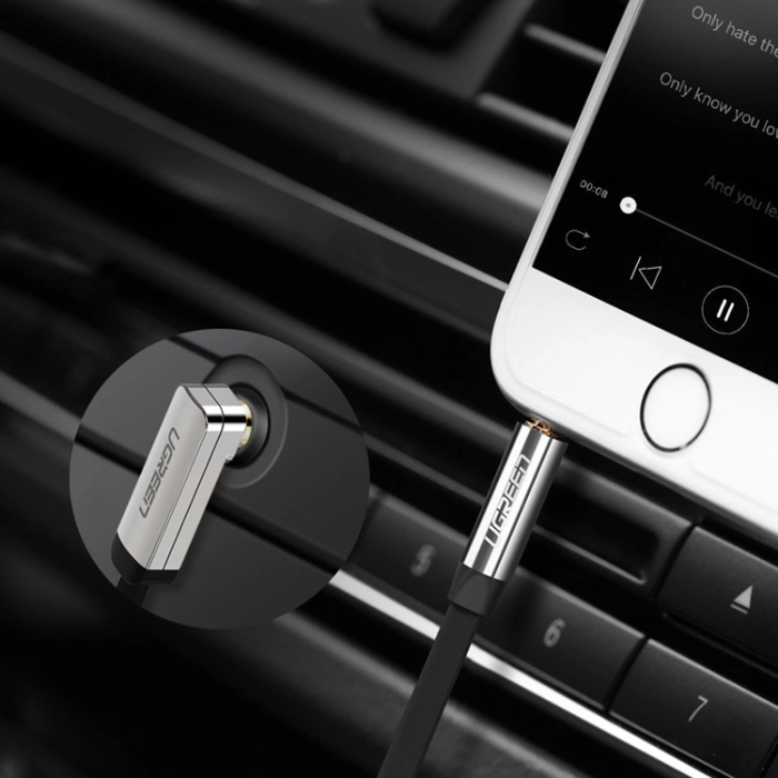 Ugreen - Ugreen AUX ljudkabel 3,5 mm minijack 1m - Silver