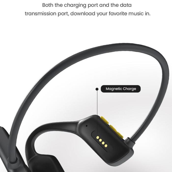 A-One Brand - Vattentäta Open-Ear Hörlurar Bluetooth med 8GB Minne för Simning Bone X2