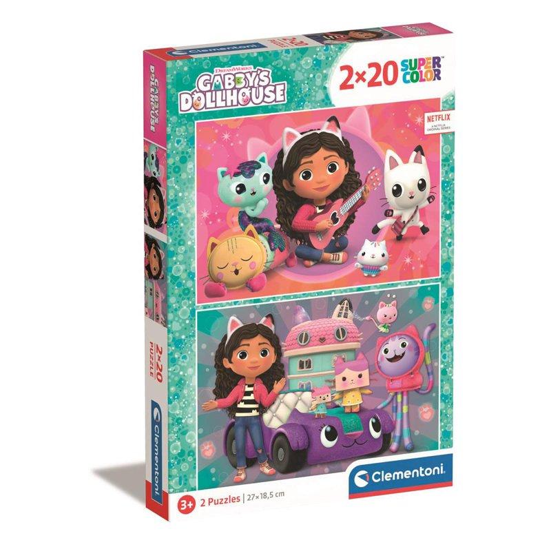 GABBYS Pussel 2x20 Pcs Gabby´s Dollhouse