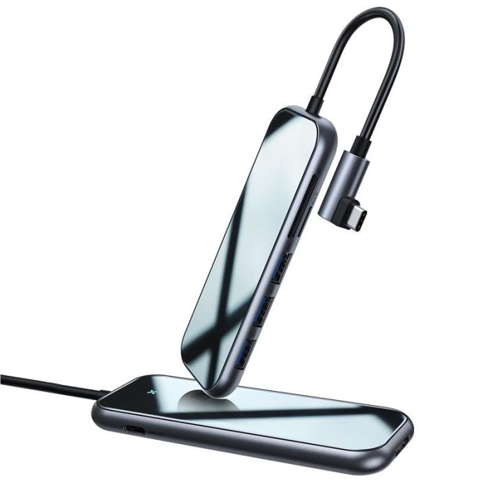 BASEUS - BASEUS HUB 7in1 3xUSB 3.0 + HDMI + USB-C PD + microSD/SD