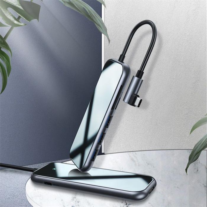 BASEUS - BASEUS HUB 7in1 3xUSB 3.0 + HDMI + USB-C PD + microSD/SD