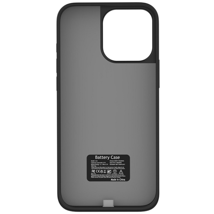 A-One Brand - iPhone 16 Batteriskal Kickstand 5000mAh - Svart