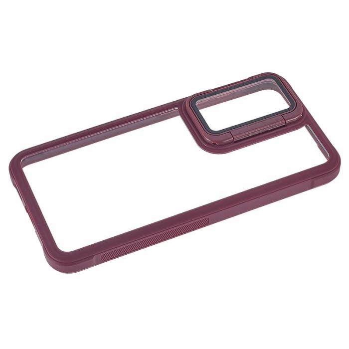 OEM - Mobilskal för Samsung Galaxy S26 PC + TPU med kickstand - Vinröd