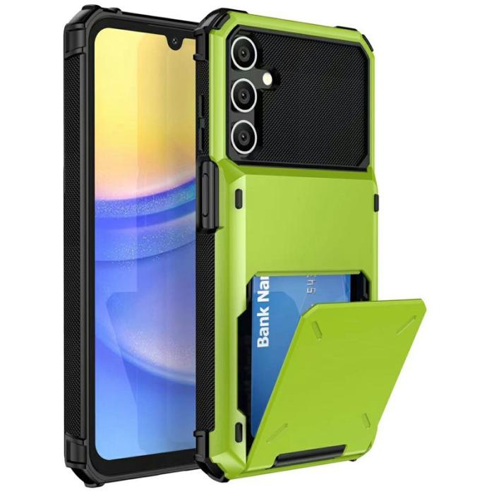 OEM - Mobilskal för Samsung Galaxy S26 PC + TPU med kortfack - Grön