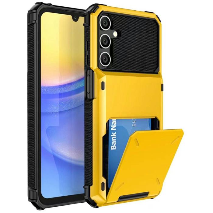 OEM - Mobilskal för Samsung Galaxy S26 PC + TPU med kortfack - Gul