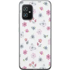 Gustaf - Mobilskal till Asus Zenfone 8 med Blommor och fj&auml;rillar