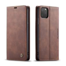 Caseme - CASEME 013 Flip Konstl&auml;der Pl&aring;nboksfodral f&ouml;r iPhone 11 Pro Max - Brun