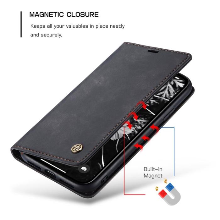 Caseme - CASEME 013 Flip Konstläder Plånboksfodral för iPhone 11 6.1 tum - Svart