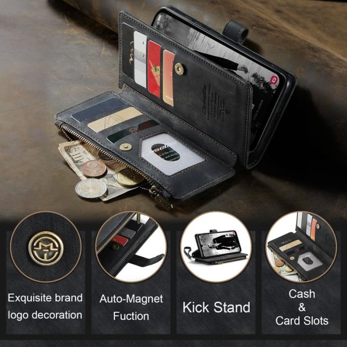 Caseme - CASEME Konstläder Plånboksfodral för Samsung Galaxy A16 5G/4G - Svart