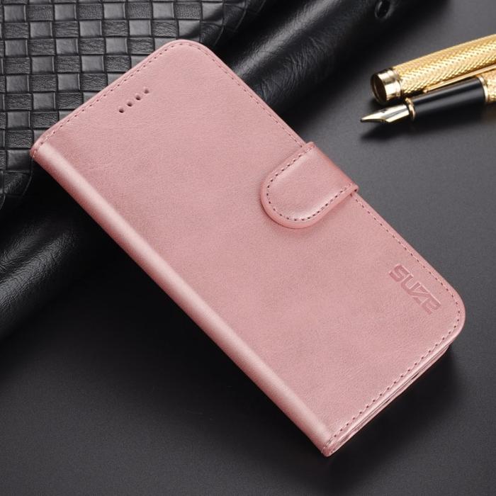 AZNS - AZNS iPhone 7/8/SE Plånboksfodral Konstläder - Ställ Design - Roséguld