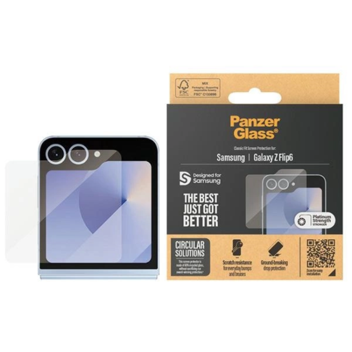 PanzerGlass - PanzerGlass Galaxy Z Flip 6 Härdat Glas Skärmskydd Classic Fit