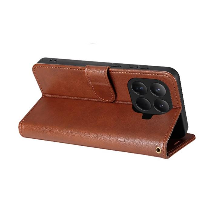 AZNS - AZNS Xiaomi 15T Pro Plånboksfodral Anti-Scratch Konstläder - Brun