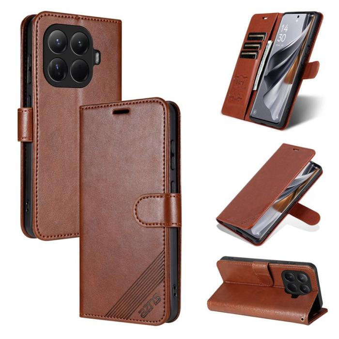 AZNS - AZNS Xiaomi 15T Pro Plånboksfodral Anti-Scratch Konstläder - Brun