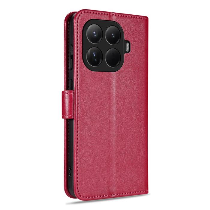 AZNS - AZNS Xiaomi 15T Pro Plånboksfodral Anti-Scratch Konstläder - Röd