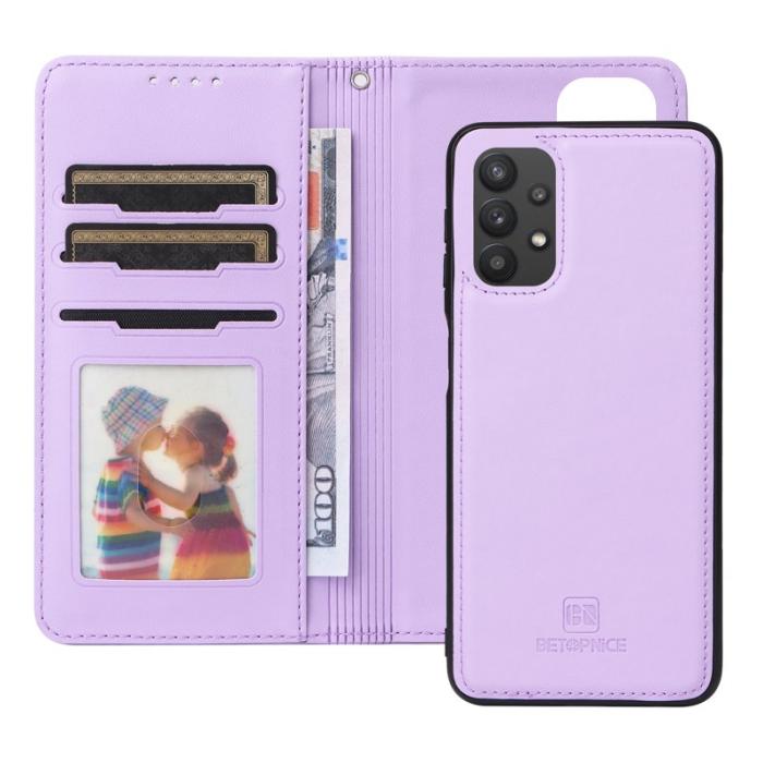 BETOPNICE - BETOPNICE Samsung Galaxy A32 5G / M32 5G Konstläder Plånboksfodral - Lila