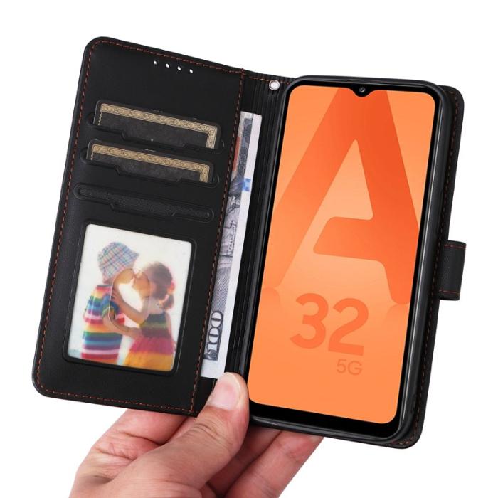 BETOPNICE - BETOPNICE Samsung Galaxy A32 5G/M32 5G Plånboksfodral Konstläder - Svart