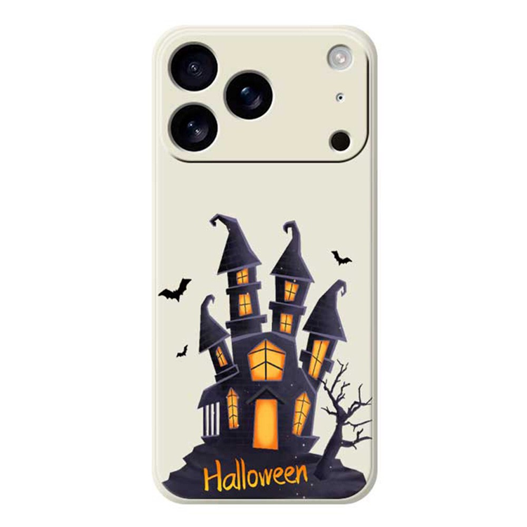 iPhone 17 Pro Mobilskal med Halloween Castle Pattern TPU - Beige | 2353 | AlltMobil