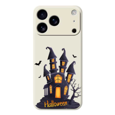 A-One Brand - iPhone 17 Pro Mobilskal med Halloween Castle Pattern TPU - Beige