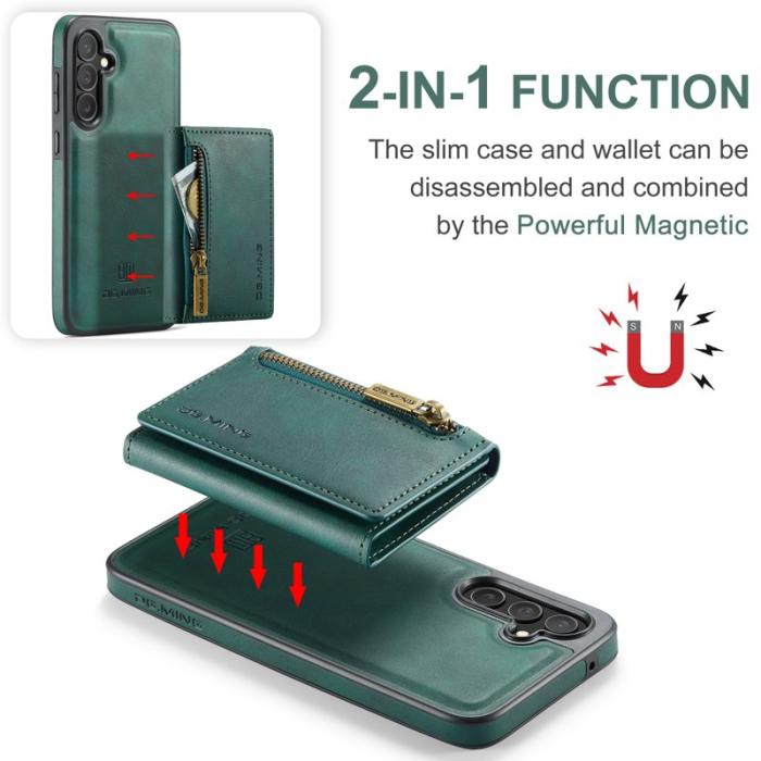 DG.MING - DG.MING Samsung Galaxy S23 FE Konstläder Plånboksfodral Magnetisk Grön