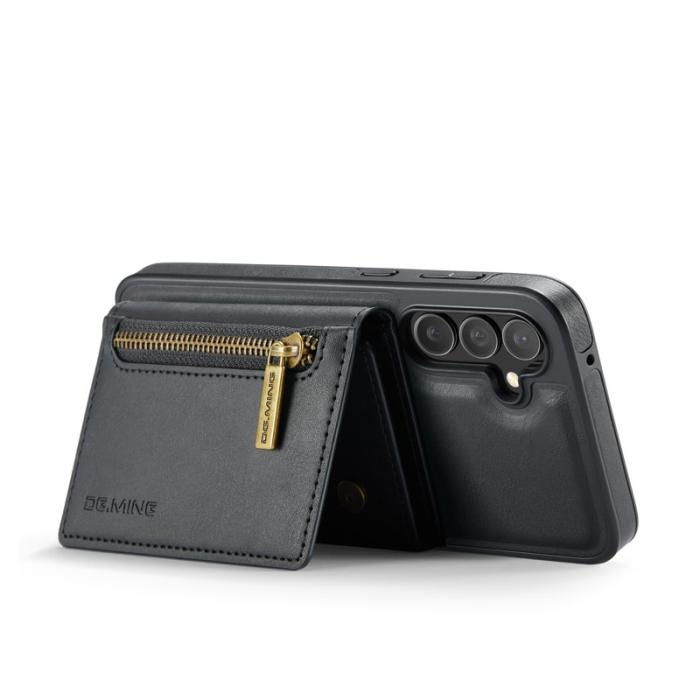 DG.MING - DG.MING Samsung Galaxy S23 FE Konstläder Plånboksfodral Magnetisk Svart
