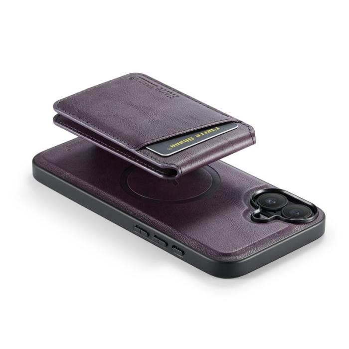 FIERRE SHANN - FIERRE SHANN 025 Fodral för iPhone 16 Plus KonstLäder - Lila