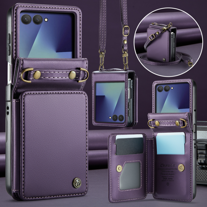 Caseme - CASEME Galaxy Z Flip 7 Plånboksfodral RFID Blocking C22 - Lila