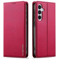 LC.imeeke - LC.IMEEKE L1 Series Samsung Galaxy A34 5G Pl&aring;nboksfodral Konstl&auml;der - R&ouml;d