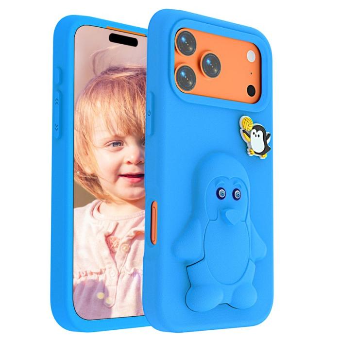 OEM - Penguin Mobilskal till iPhone 17 Pro Kickstand Stöttålig EVA - Blå