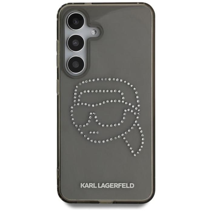 KARL LAGERFELD - Karl Lagerfeld Galaxy S25 Mobilskal Rhinestones Karl Head Logo - Svart