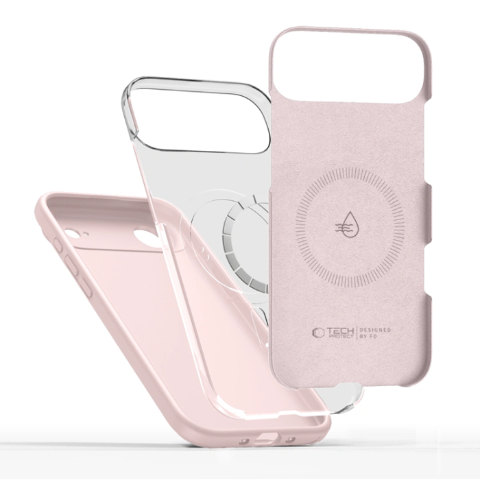 Tech-Protect - Tech-Protect iPhone 17 Air Mobilskal Magsafe Silikon - Pearl Rosa