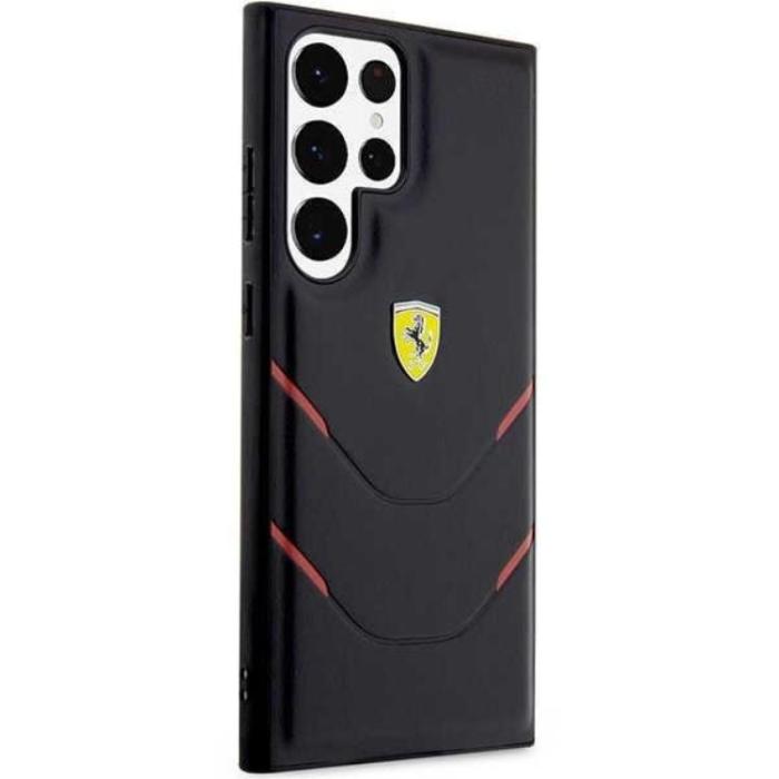 Ferrari - Ferrari Galaxy S23 Ultra Skal Hot Stamp Lines - Svart