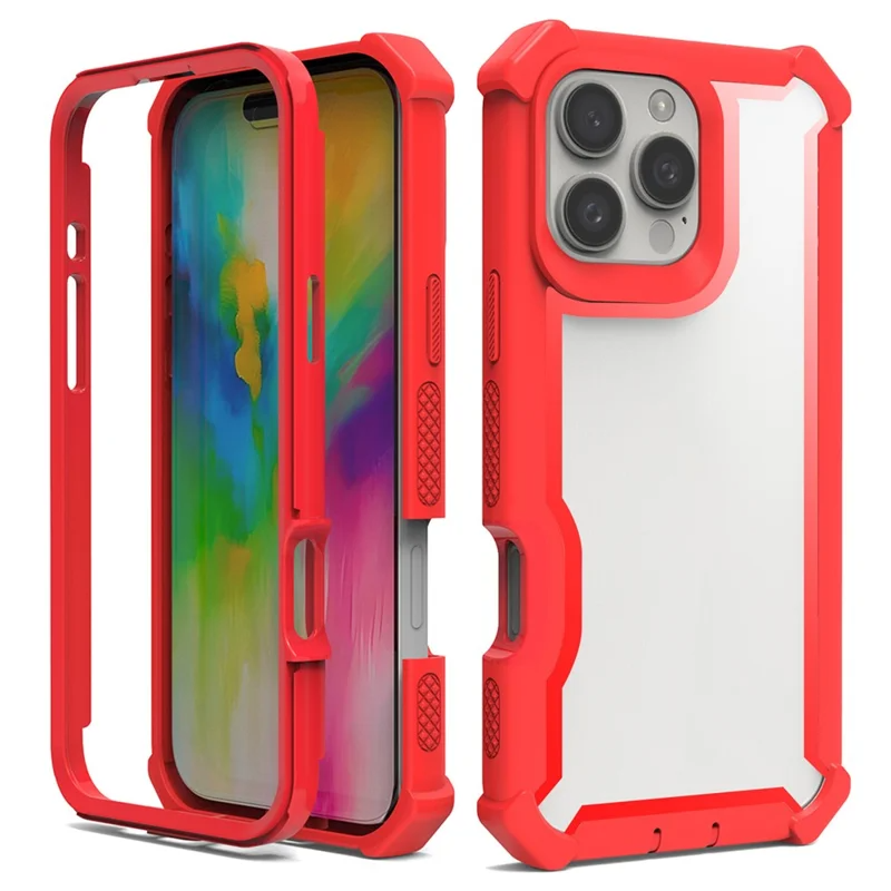 iPhone 16 Pro Mobilskal TPU + PC Shockproof - Röd | 2353 | AlltMobil