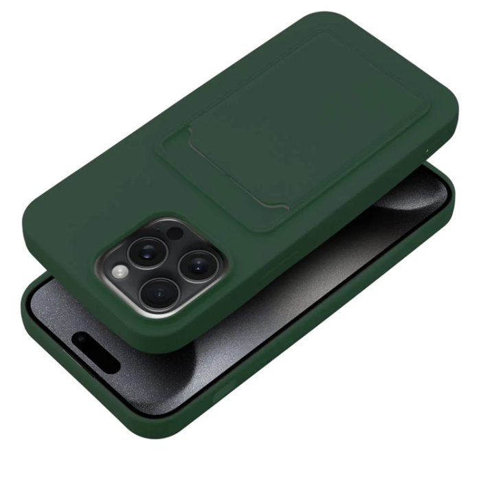 OEM - iPhone 15 Pro Mobilskal Korthållare - Grön