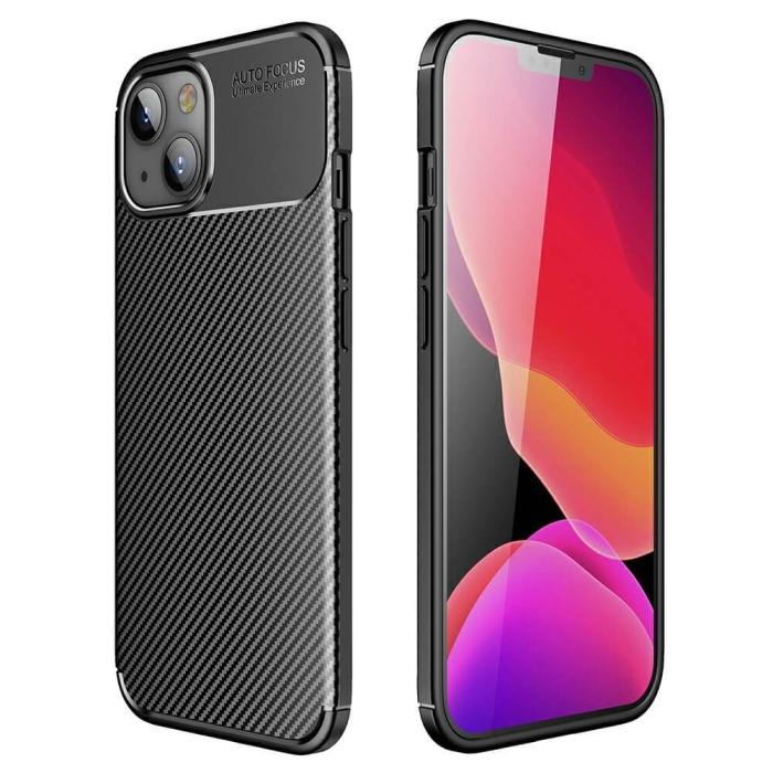 OEM - Carbon Fiber mobilskal till Apple iPhone 13 Mini - Svart