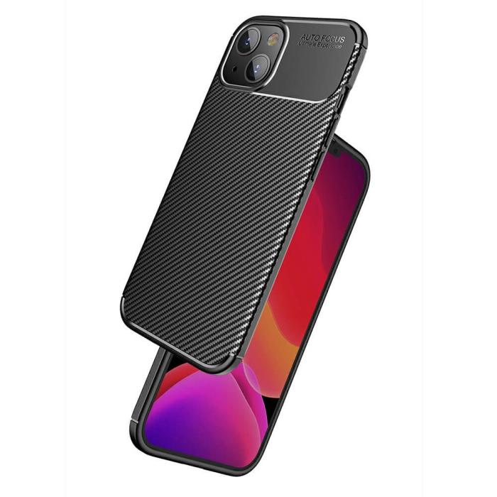 OEM - Carbon Fiber mobilskal till Apple iPhone 13 Mini - Blå