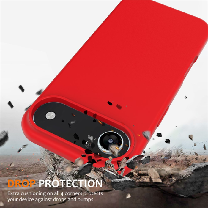 A-One Brand - iPhone 17 Air Mobilskal MagSafe Silikon Anti-Drop - Röd