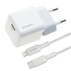 4smarts - 4smarts Snabbladdare 30W 1xUSB-C Med Lightning Kabel - Vit