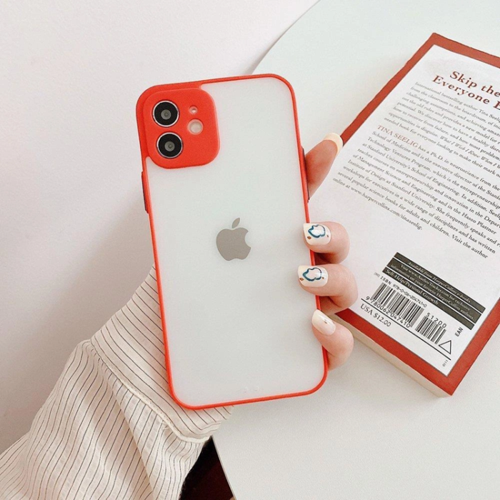 OEM - Xiaomi Redmi Note 10/10S Mobilskal Translucent Milky - Röd