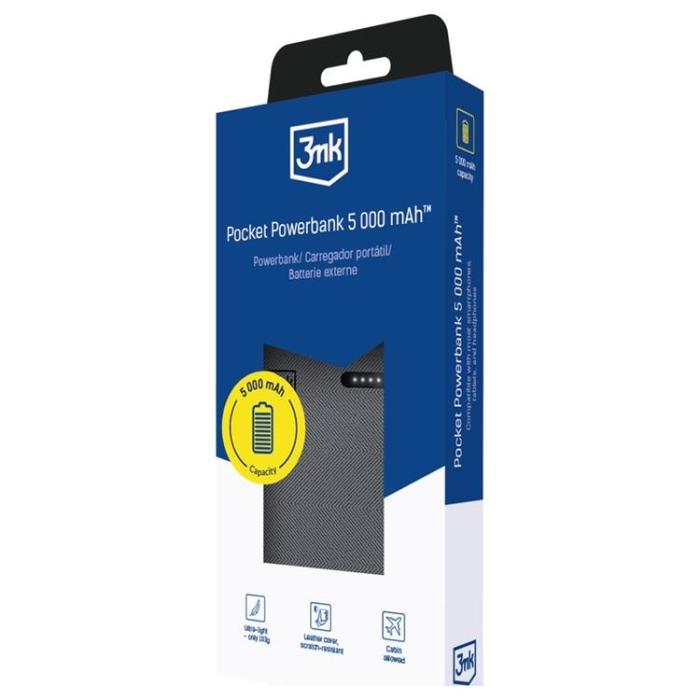 3MK - 3MK PowerBank 5000mAh 12W USB-C - Grå