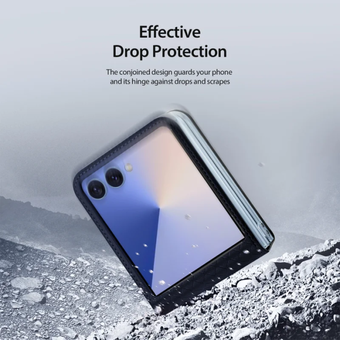Dux Ducis - Dux Ducis Galaxy Z Flip 7 Mobilskal Läder Bril - Blå